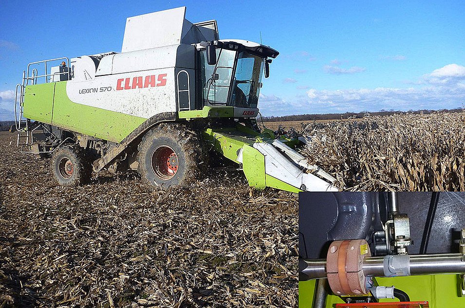 Torque measurement on combine harvester